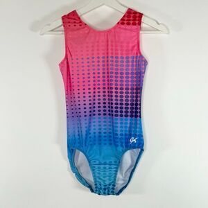 GK Elite Sportswear Women’s Leotard Pink Blue Purple Ombré - US Adult Medium AM